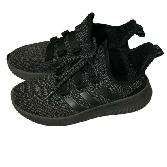 Adidas Black/Dark Gray Cloud Foam Sneakers Size 5 - Picture 1 of 11
